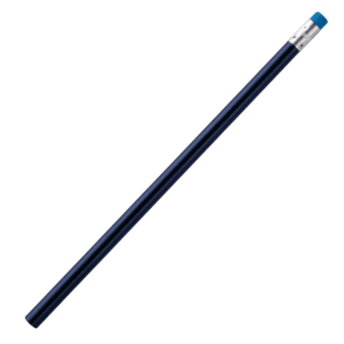 Printed Graphite Pencil with Coloured Eraser in Blue from Total Merchandise