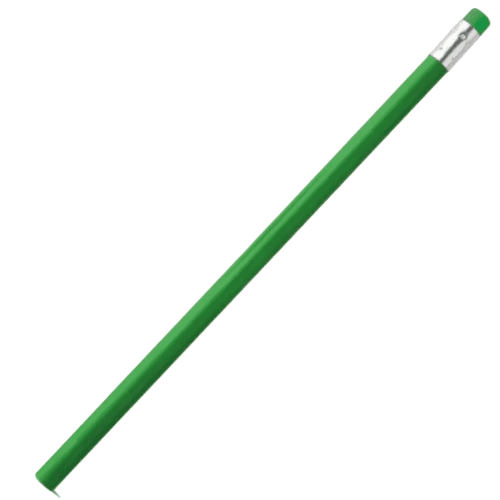 Branded Graphite Pencil with Coloured Eraser in Green from Total Merchandise