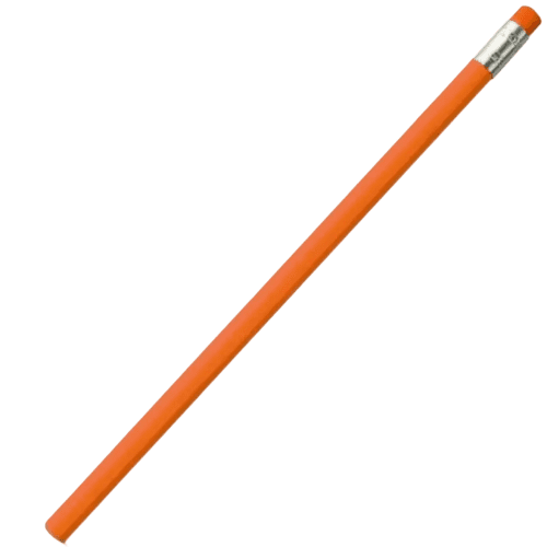 Custom Branded Graphite Pencil with Coloured Eraser in Orange from Total Merchandise