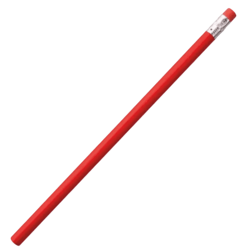 Branded Graphite Pencil with Coloured Eraser in Red from Total Merchandise