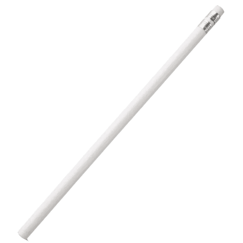 Logo printed Graphite Pencil with Coloured Eraser in White from Total Merchandise