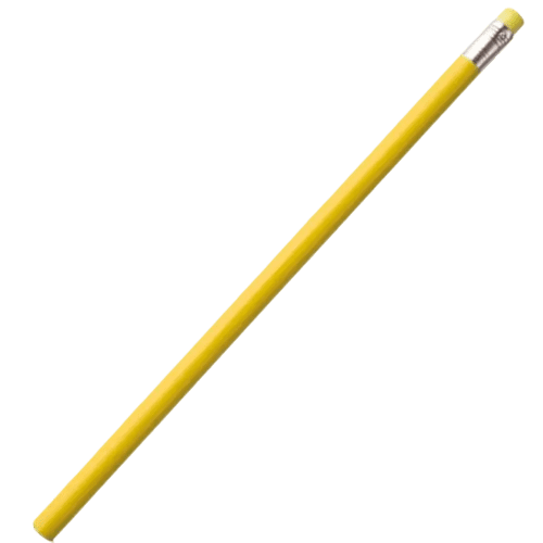 Promotional Graphite Pencil with Coloured Eraser in Yellow from Total Merchandise
