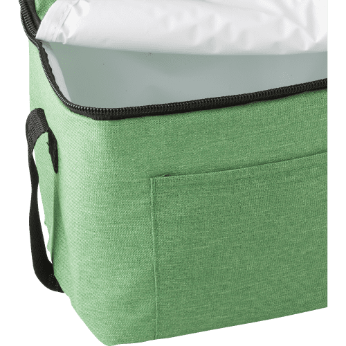 Personalisable Polyester and Rpet cooler bag in Green printed with your logo from Total Merchandise