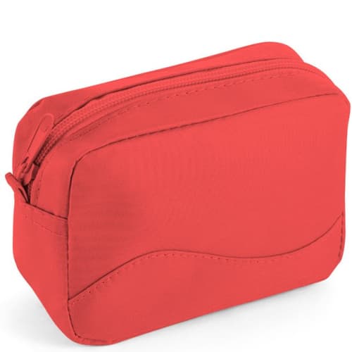 Promotional Marie Microfibre Toiletry Bag in Red from Total Merchandise