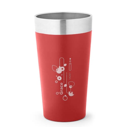 Custom Branded Grace Stainless Steel Travel Cup in Burgundy from Total Merchandise