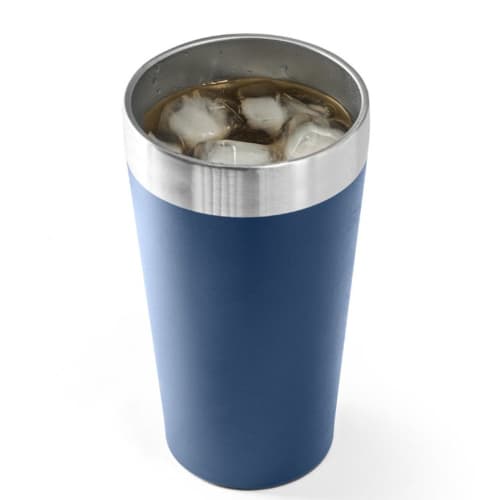 Personalisable Grace Stainless Steel Travel Cup in Navy Blue from Total Merchandise