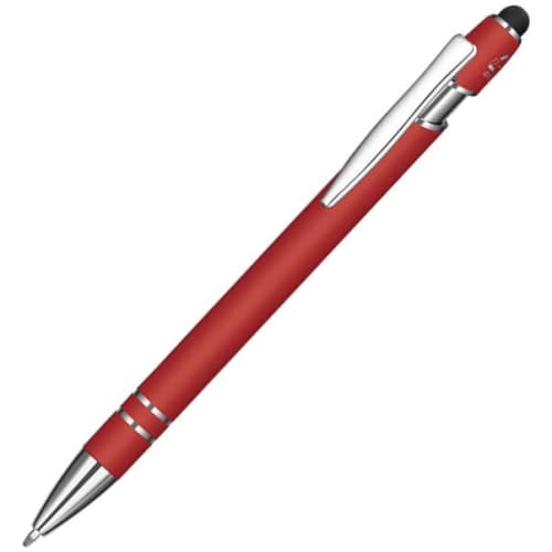 Promotional Astra-i Soft Feel Ballpen in Red/Black from Total Merchandise