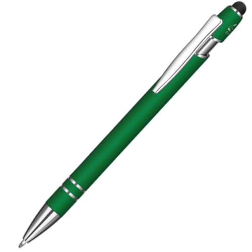 Branded Astra-i Soft Feel Ballpen in Green/Black from Total Merchandise