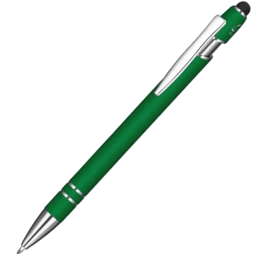 Branded Astra-i Soft Feel Ballpen in Green/Black from Total Merchandise