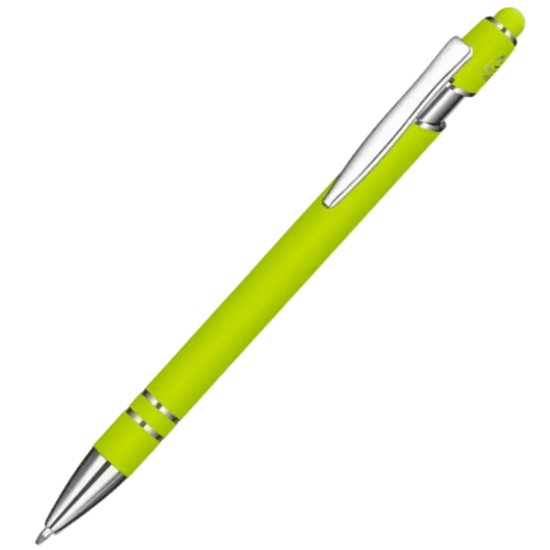 Branded Astra-i Soft Feel Ballpen in Lime Green from Total Merchandise