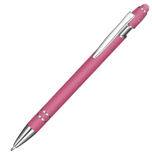 Custom Astra-i Soft Feel Ballpen in Pink from Total Merchandise