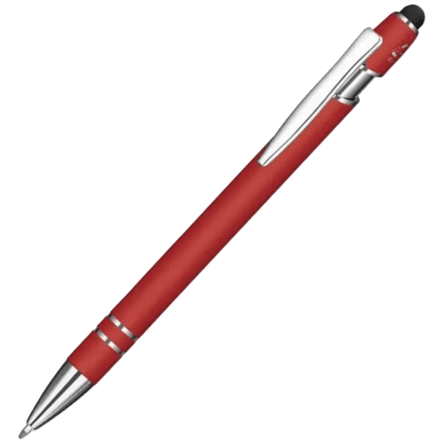 Promotional Astra-i Soft Feel Ballpen in Red/Black from Total Merchandise