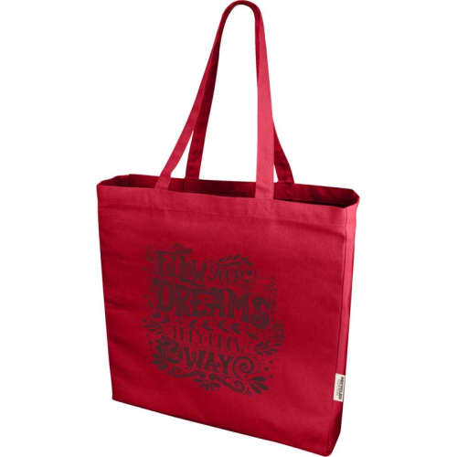 Odessa Recycled Coloured Cotton Tote Bag in Red