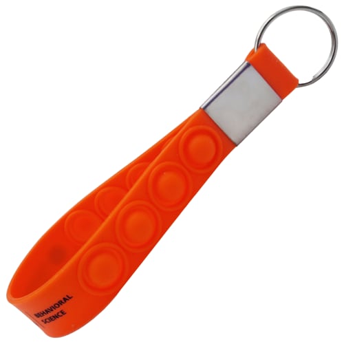 Promotional printed Silicone Loop Popper Keyring with a design from Total Merchandise