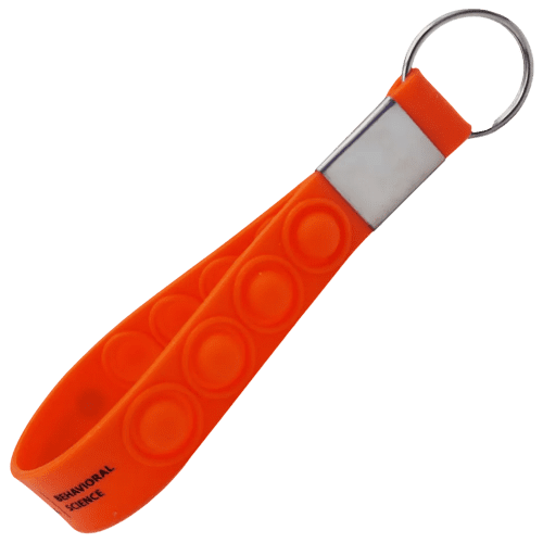 Promotional printed Silicone Loop Popper Keyring with a design from Total Merchandise