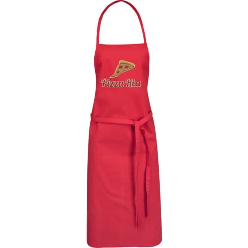 Custom Branded Reeva Apron in Red printed with your company logo from Total Merchandise