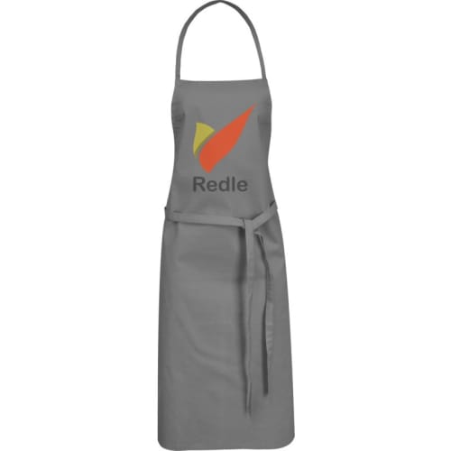 Customisable Reeva Apron in Grey printed with your company logo from Total Merchandise