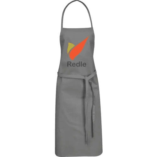 Customisable Reeva Apron in Grey printed with your company logo from Total Merchandise
