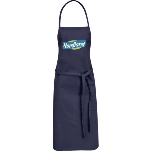 Logo Branded Reeva Apron in Navy printed with your company logo from Total Merchandise