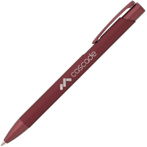 Promotional Crosby Softy Monochrome Pen in Burgundy engraved with your company logo