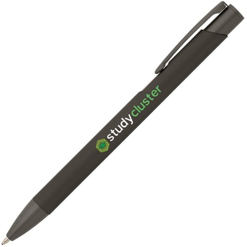 Personalisable Crosby Softy Monochrome Pen in Gunmetal printed with your company logo