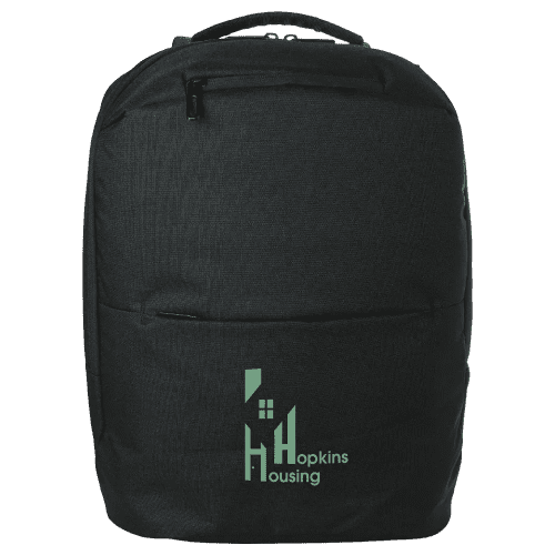 Logo branded Nicolas Laptop Backpack in Black from Total Merchandise
