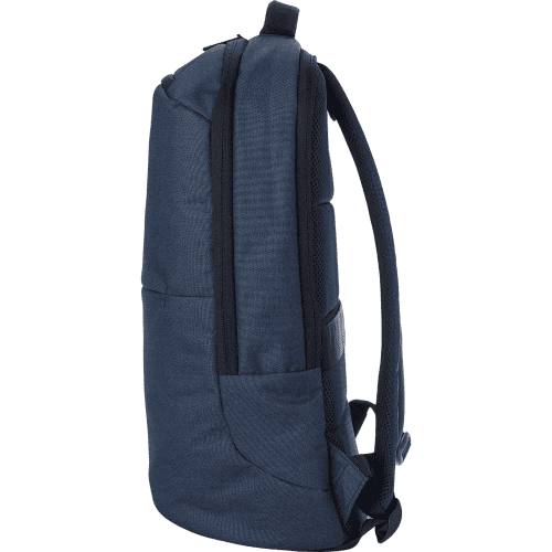 Side view of the Custom branded Nicolas Laptop Backpack in Blue from Total Merchandise