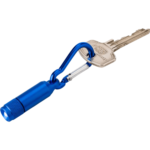 Lifestyle image of the Aluminium Mini torch with a design from Total Merchandise