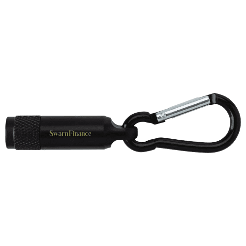 Logo Branded Aluminium Mini Torch with a printed design from Total Merchandise