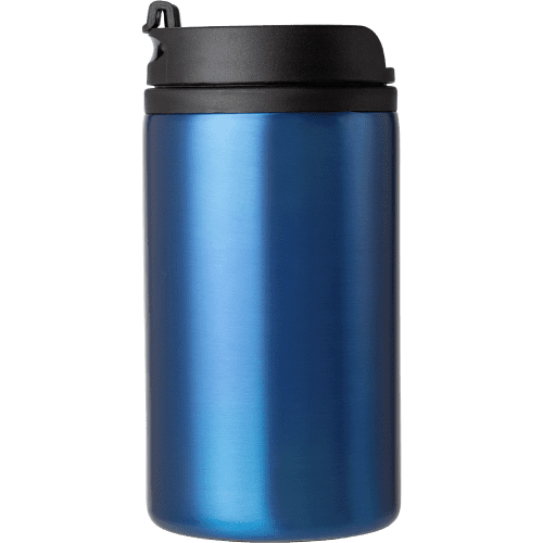 Logo Printed 300ml Stainless Steel Double Walled Thermos Cup in Cobalt Blue from Total Merchandise