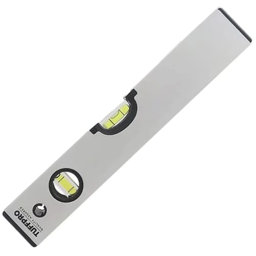 Aluminium Spirit Level in White