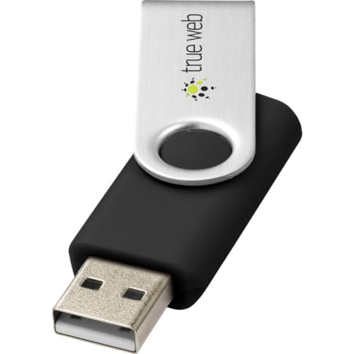 32GB Rotate Twist USB Flash Drive in Black