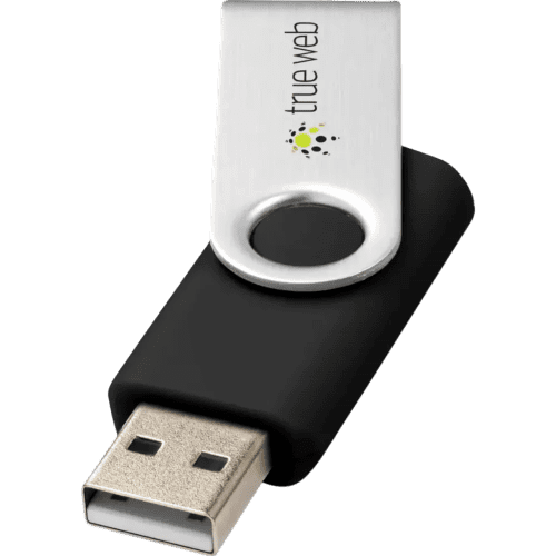 32GB Rotate Twist USB Flash Drive in Black