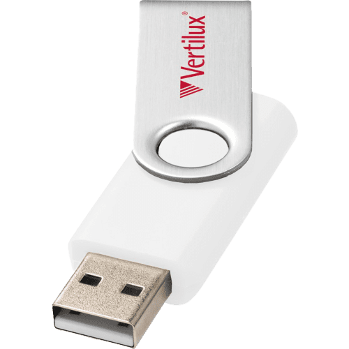 32GB Rotate Twist USB Flash Drive in White
