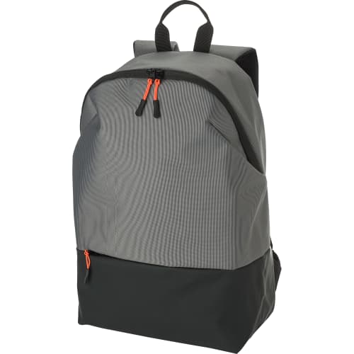 Promotional Two-Tone Backpack in Grey printed with your company logo from Total Merchandise