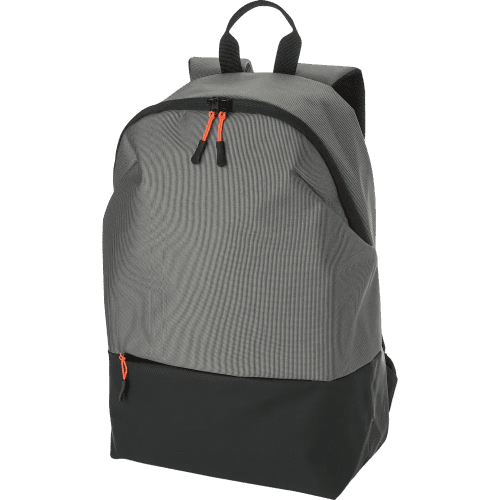 Promotional Two-Tone Backpack in Grey printed with your company logo from Total Merchandise