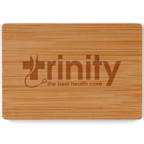 Logo Branded 4mm Bamboo Magnet in Natural with a printed design from Total Merchandise