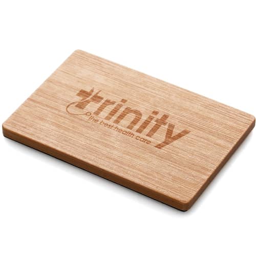 Custom Branded 4mm Bamboo Magnet in Natural with a printed design from Total Merchandise