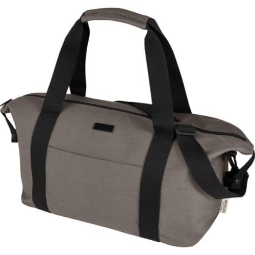 Promotional Recycled Canvas Sports Duffel Bag in Grey from Total Merchandise