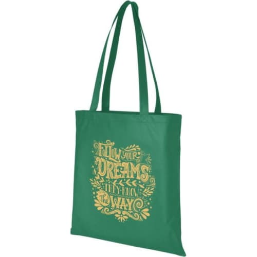 Branded Zeus Large Non-Woven Tote Bag in Green from Total Merchandise