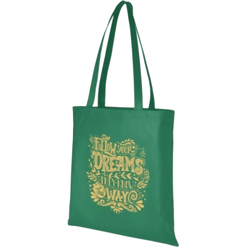 Branded Zeus Large Non-Woven Tote Bag in Green from Total Merchandise