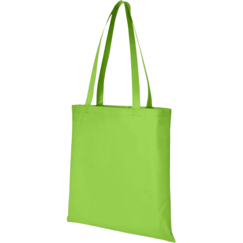 Promotional printed Zeus Large Non-Woven Tote Bag in Lime from Total Merchandise