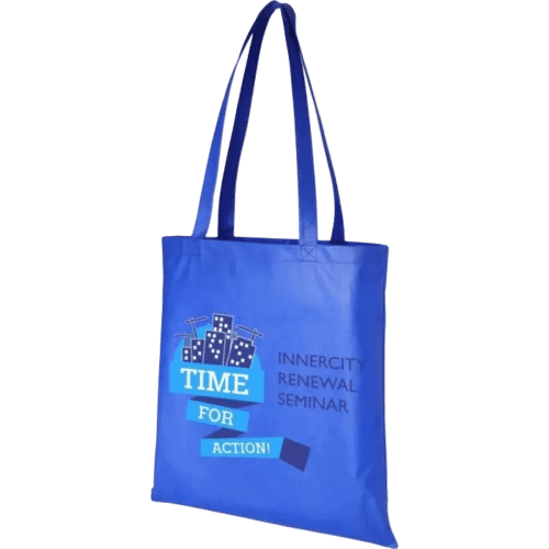Promotional Zeus Large Non-Woven Tote Bag in Royal Blue from Total Merchandise