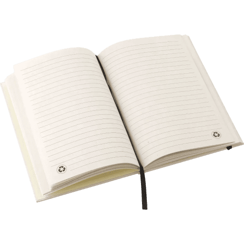 Inside of the Recycled A5 Milk Carton Notebook with a design from Total Merchandise
