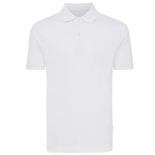 Logo Branded Iqoniq Yosemite Pique Polo Shirt in White from Total Merchandise