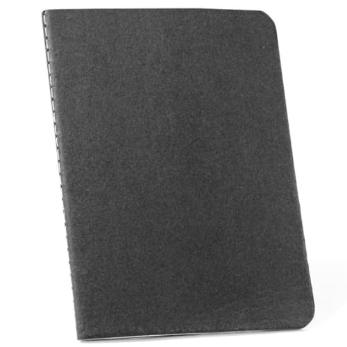 Customisable Raysse B7 Stitched Notebooks in Black printed with your logo from Total Merchandise