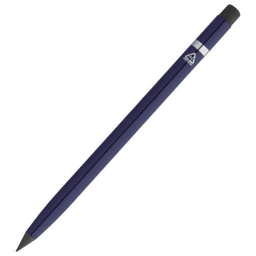 Customisable Recycled Aluminium Inkless Pens in Blue from Total Merchandise