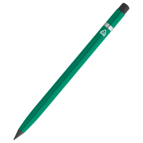 Custom Branded Recycled Aluminium Inkless Pens in Green from Total Merchandise