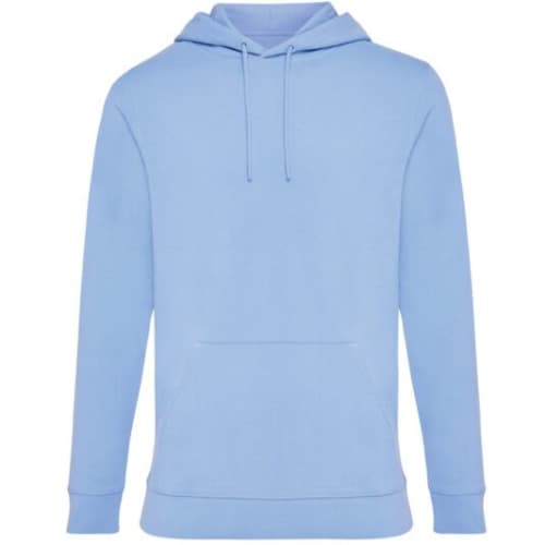 Printed Iqoniq Jasper Sustainable Hoodie in Sky Blue from Total Merchandise