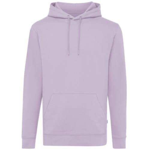 Logo Printed Iqoniq Jasper Sustainable Hoodie in Lavender from Total Merchandise